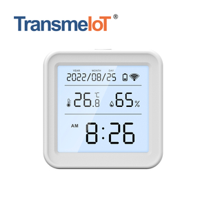 TransmeIoT TM-THD08 Smart WiFi/Zigbee Temperature Humidity Monitor: TUYA with APP Notification Alerts, WiFi Thermometer Hygrometer for Home Pet Garage,Compatible with Alexa