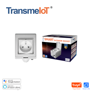 TransmeIoT Outdoor Smart PlugTM-WP-04, WiFi Smart Socket Work with Alexa, Google Home, Wireless Remote Control/Timer by Smartphone, IP55 Waterproof Support Tuya/smart Life