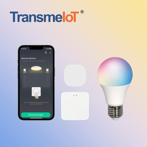 TransmeIoT Smart Bulb Zigbee TM-A60 E27, LED Color Changing Lights, Button ，gateway Works with Alexa & Google Assistant,